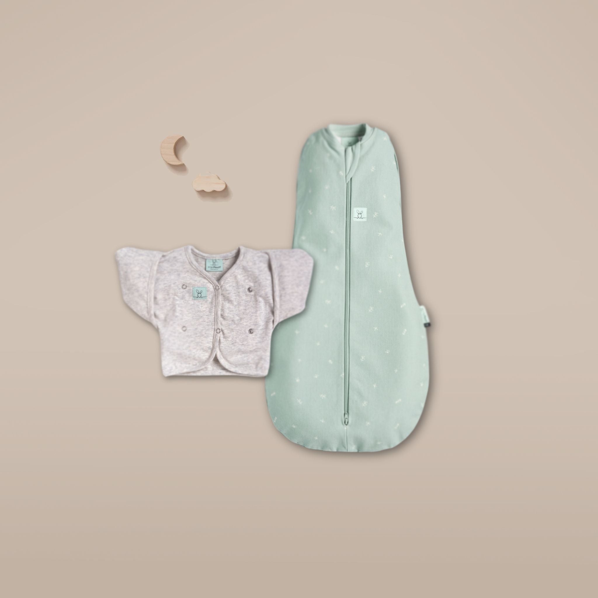 <オールシーズン>Cocoon Sleep set (1.0T Cocoon / 0.2T Cardi) 1.0 TOGコクーンスリープセット(新生児~/巻かないおくるみ)