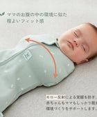 エルゴポーチ　スワドル　効果
モロー反射による覚醒を防ぎ、赤ちゃんもママもしっかり眠れる環境づくりをサポート